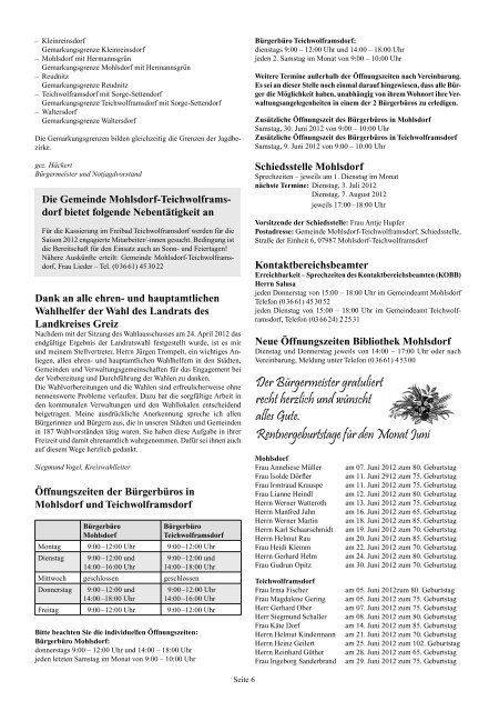 Juni 2012 - Mohlsdorf-Teichwolframsdorf