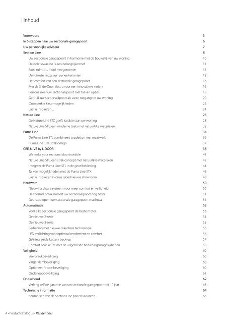 Productcatalogus - l-door sectional doors