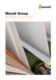 Mondi Annual Report and accounts 2010