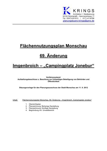 zu TOP 3 Begründung Flächennutzungsplan - Monschau