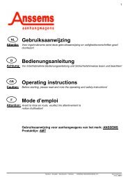 Gebruiksaanwijzing Bedienungsanleitung Operating ... - Anssems