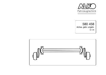 Achse, gebr. ungebr. k l m - AL-KO