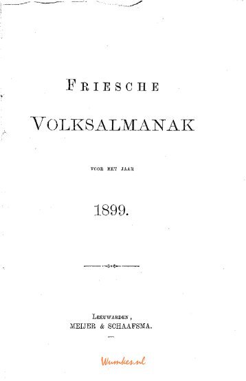 VOLKSALMANAK - Tresoar