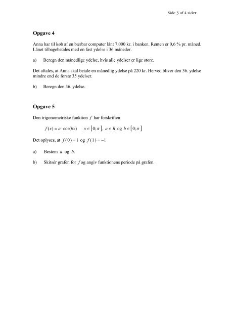 Matematik A, hhx, den 27. maj 2008 (pdf) - Undervisningsministeriet