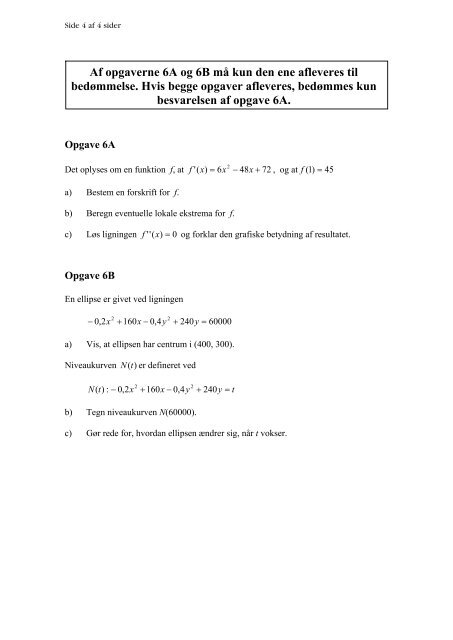 Matematik A, hhx, den 27. maj 2008 (pdf) - Undervisningsministeriet