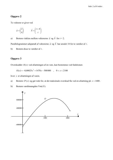 Matematik A, hhx, den 15. august 2011 (pdf)