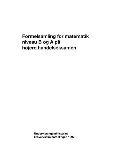formelsamling matematik a niveau formelsamling matematik a niveau