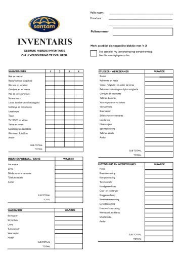 INVENTARIS - Santam