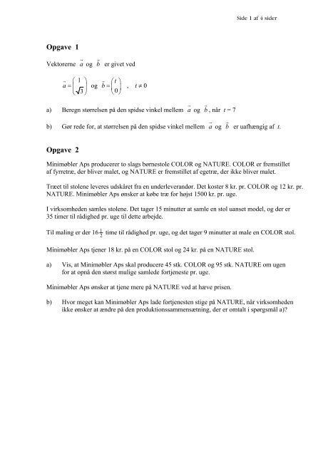 Matematik A, hhx, den 15. august 2008 (pdf)