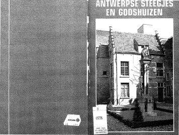 Antwerpse steegjes en godshuizen. - History of Social Work