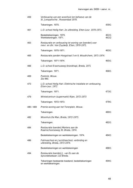 INHOUD Personalia Siebers 6 Vrij werk Siebers 7 Opleiding 8 ...