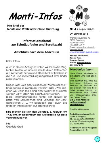 Monti-Infos - Montessori Verein Günzburg eV