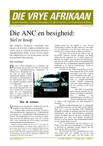 Die ANC en besigheid: - FAK