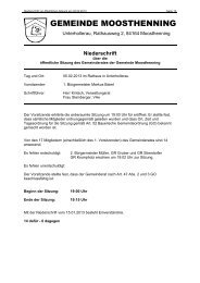Gemeinderatssitzung vom 05.02.2013 - Gemeinde Moosthenning