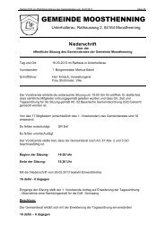 Gemeinderatssitzung vom 19.03.2013 - Gemeinde Moosthenning