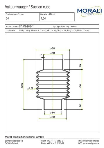 Vacuum cups Catalog - Morali Produktionstechnik GmbH