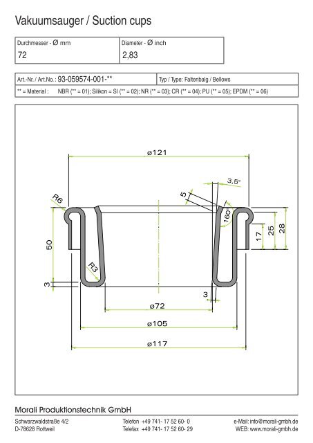 Vacuum cups Catalog - Morali Produktionstechnik GmbH