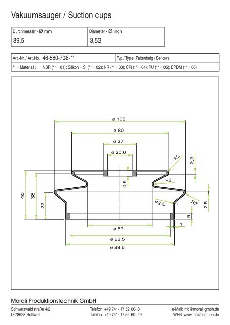 Vacuum cups Catalog - Morali Produktionstechnik GmbH