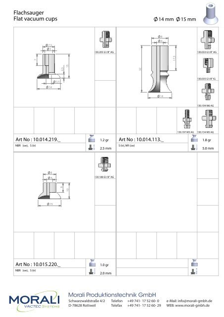 Vacuum Cups - Morali Produktionstechnik GmbH