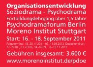 Psychodramaforum Berlin Moreno Institut Stuttgart