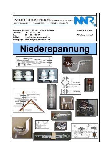 Katalog Niederspannung - Morgenstern GmbH & Co.KG