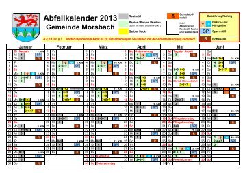 Abfallkalender 2013 - Gemeinde Morsbach