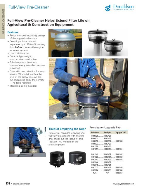 Extention precleaner