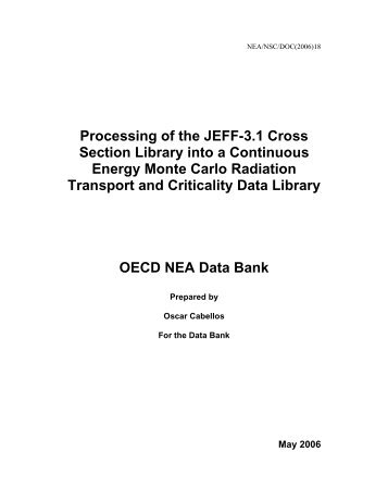 Processing of the JEFF-3.1 Cross Section Library - OECD Nuclear ...