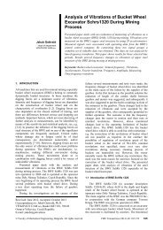 Analysis of Vibrations of Bucket Wheel Excavator Schrs1320 During ...