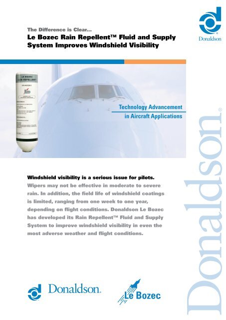 Le Bozec Rain Repellent System - Donaldson Company, Inc. - India ...