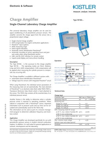 Data sheet, Type 5018A... - Helmar