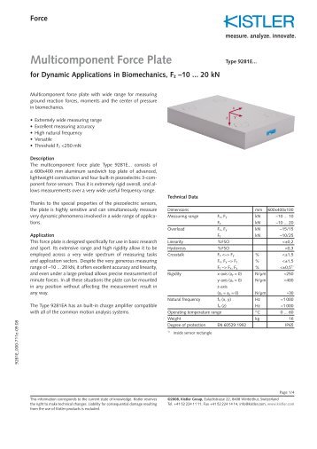 Data sheet, Type 9281E, 9281EA - Helmar