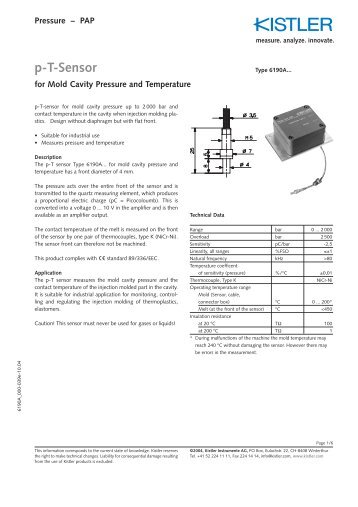 Data sheet, Type 6190A... - Helmar