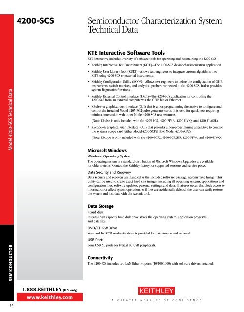 Semiconductor Characterization System Technical Data - Helmar