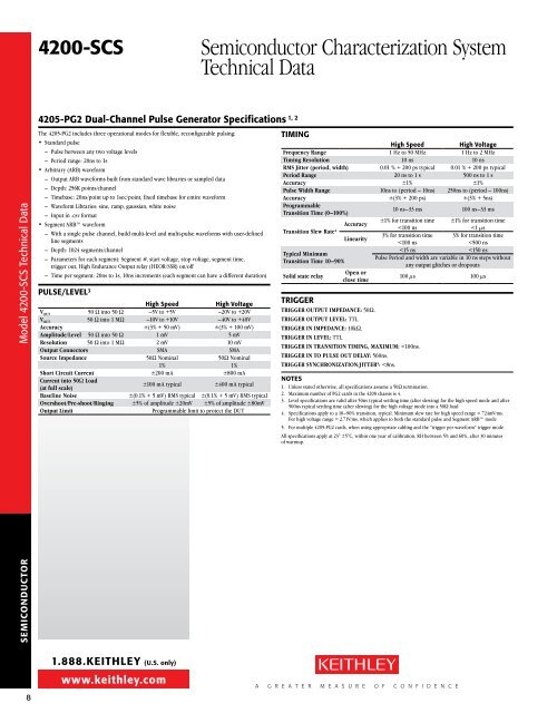 Semiconductor Characterization System Technical Data - Helmar