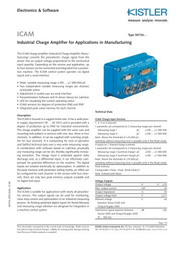 Data sheet, Type 5073A... - Helmar