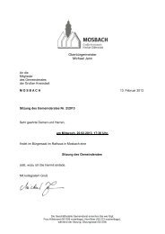 Sitzung vom 20. Februar 2013 - Mosbach