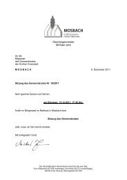 Sitzung vom 13. Dezember 2011 - Mosbach