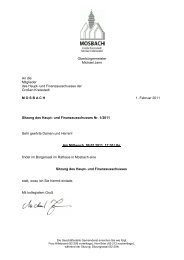 Oberbürgermeister Michael Jann An die Mitglieder des ... - Mosbach