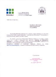 pismo przewodnie - Wojewódzka Biblioteka Publiczna w Opolu