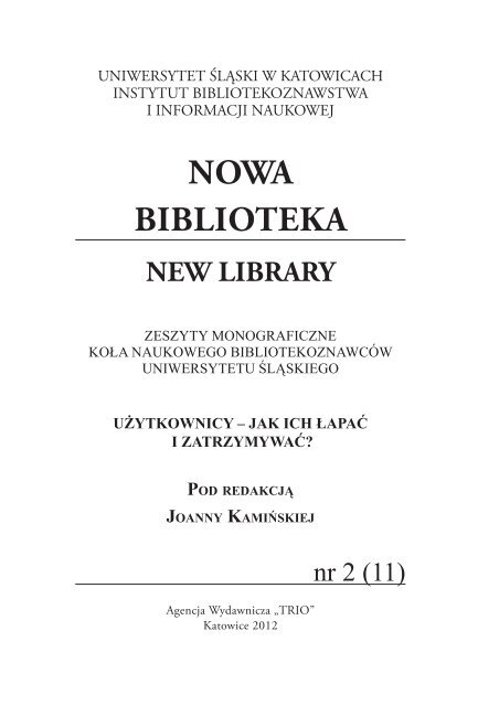 NOWA BIBLIOTEKA - KNB IBiIN UŚ - Uniwersytet Śląski