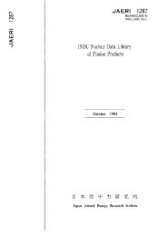 JAERI 1287 JNDC Nuclear Data Library of Fission Products Fir