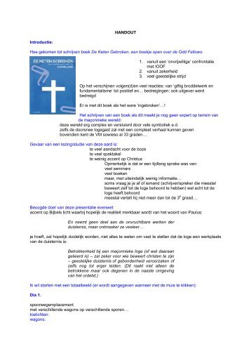 handout - Bijbels perspectief