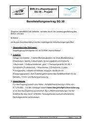 Bereitstellungsvertrag SG 38 - Motorflugschule