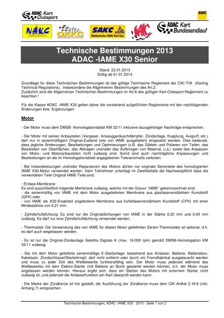 IAME X30 Senioren 2013 - ADAC Mittelrhein eV