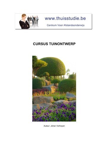 CURSUS TUINONTWERP - Ondernemersschool