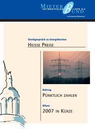 2007 IN KÜRZE - Mieterbund Ostwestfalen-Lippe und Umgebung eV