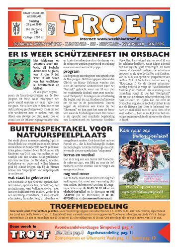 schützenfest orsbach - Weekblad Troef