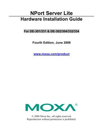 NPort Server Lite User's Manual - Moxa