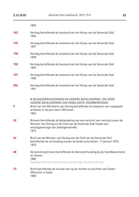 Generale Staf Landmacht, 1813-1913 - Beeldbibliotheek